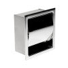 ALFI brand ABTP77-PSS Polished Stainless Steel Recessed Toilet Paper Holder with Cover