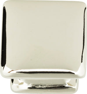 Atlas Homewares Alcott Square Knob 1 1/4 Inch Polished Nickel