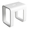 White Matte Solid Surface Resin Bathroom / Shower Stool