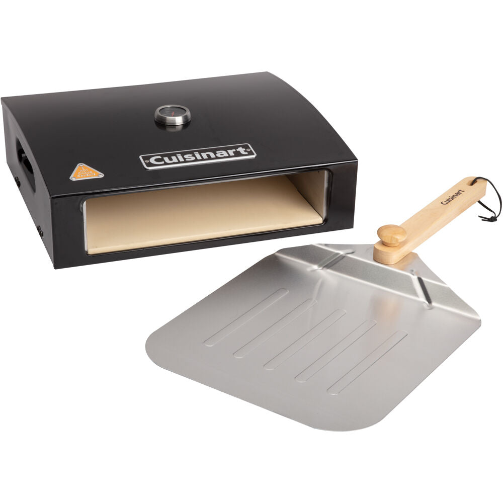 Cuisinart Grill CPO-700 Grill Top Pizza Oven Kit, Sits on Grill, Includes 12" Pizza Peel
