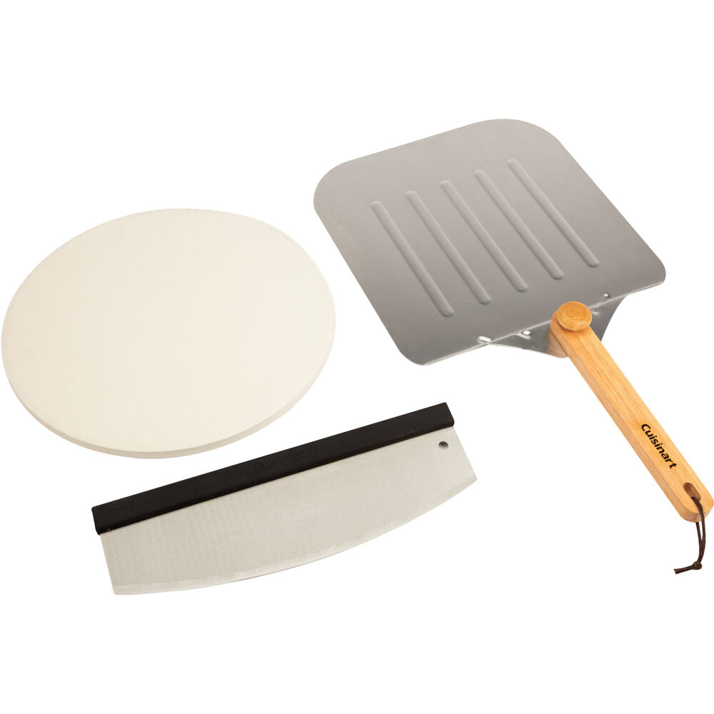 Cuisinart Grill CPS-515 Deluxe Pizza Set Includes Cordierite Stone, Pizza Cutter and Peeler