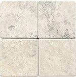 Daltile Limestone Arctic Gray Square 6x6 Tumbled Stone Tile