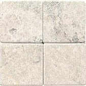 Daltile Limestone Arctic Gray Square 6x6 Tumbled Stone Tile
