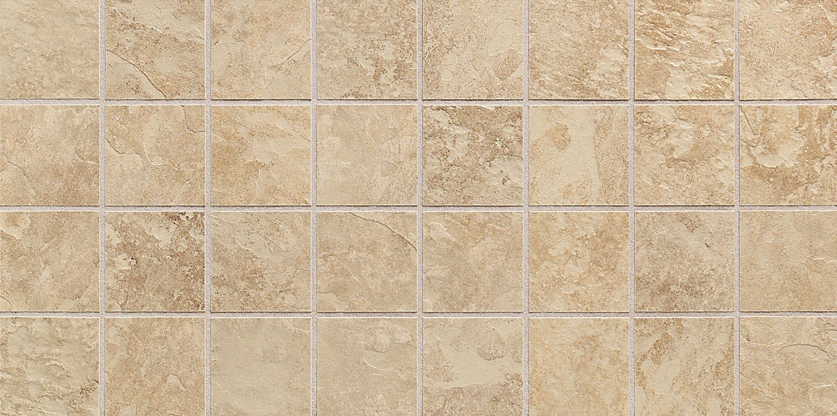 Daltile Continental Slate Egyptian Beige Straight Joint 3x3 Matte Mosaic Tile