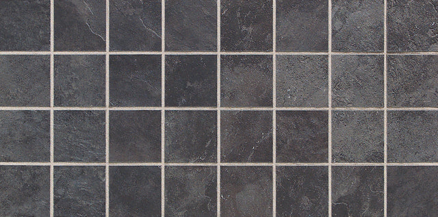 Daltile Continental Slate Asian Black Straight Joint 3x3 Matte Mosaic Tile