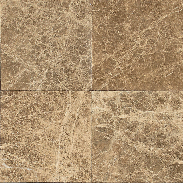 Daltile Marble Emperador Light Random Linear 3/8 Straight Edge Mix Mosaic Natural Stone Tile