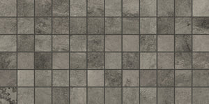 Daltile Slate Attache Meta Dark Gray Straight Joint 2x2 Matte Mosaic Tile