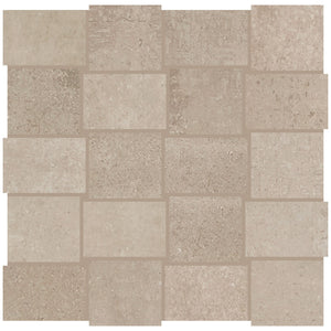 American Olean Union Weathered Beige Modern Weave 2x3 Matte Mosaic Tile