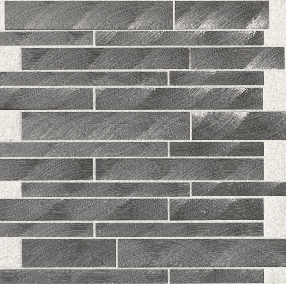 Daltile Structure Gunmetal Random Interlocking Satin Mosaic Tile