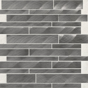 Daltile Structure Gunmetal Random Interlocking Satin Mosaic Tile