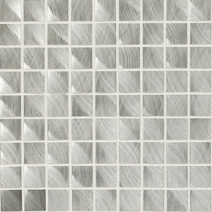 Daltile Structure Steel Straight Joint 1x1 Satin Mosaic Tile