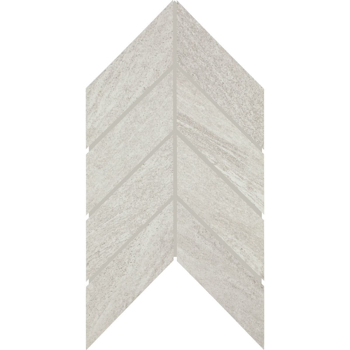 American Olean Montesano White Chevron 2x5 Matte Mosaic Tile