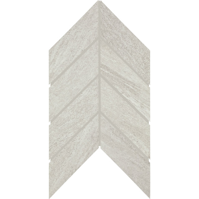 American Olean Montesano White Chevron 2x5 Matte Mosaic Tile