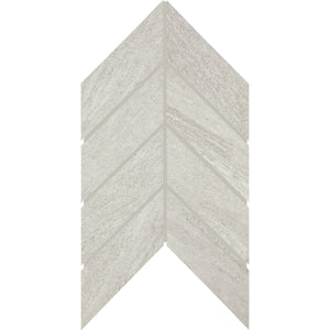 American Olean Montesano White Chevron 2x5 Matte Mosaic Tile
