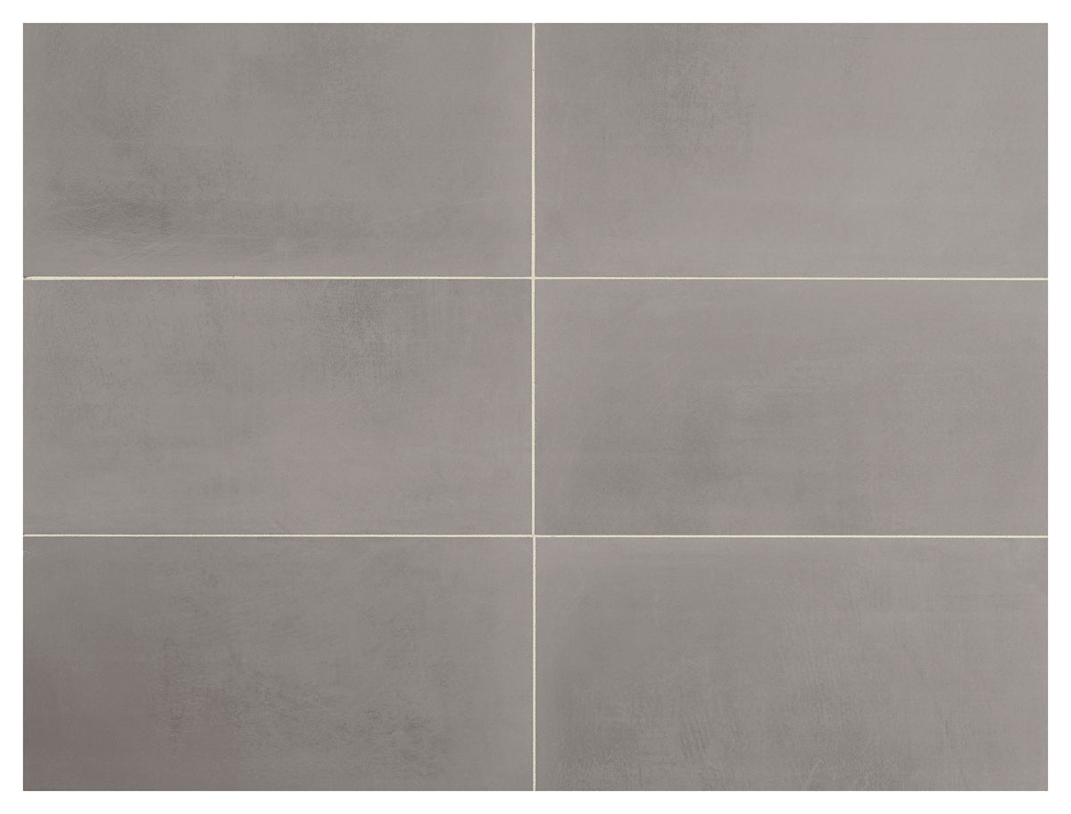 Marazzi Moroccan Concrete Gray Rectangle 12x24 Stepwise Matte Floor Tile