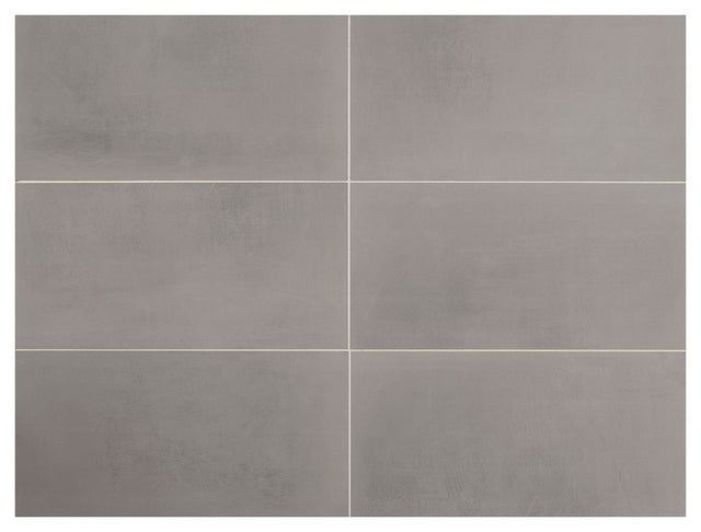 Marazzi Moroccan Concrete Gray Rectangle 12x24 Stepwise Matte Floor Tile