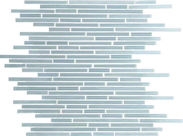 Daltile Caprice Whisper Green Random Interlocking 5/16 Glass Mosaic Tile