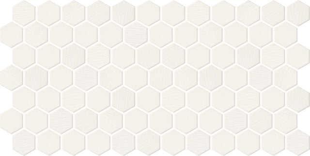 Daltile Keystones Arctic White Hexagon 2 Textured Mosaic Tile