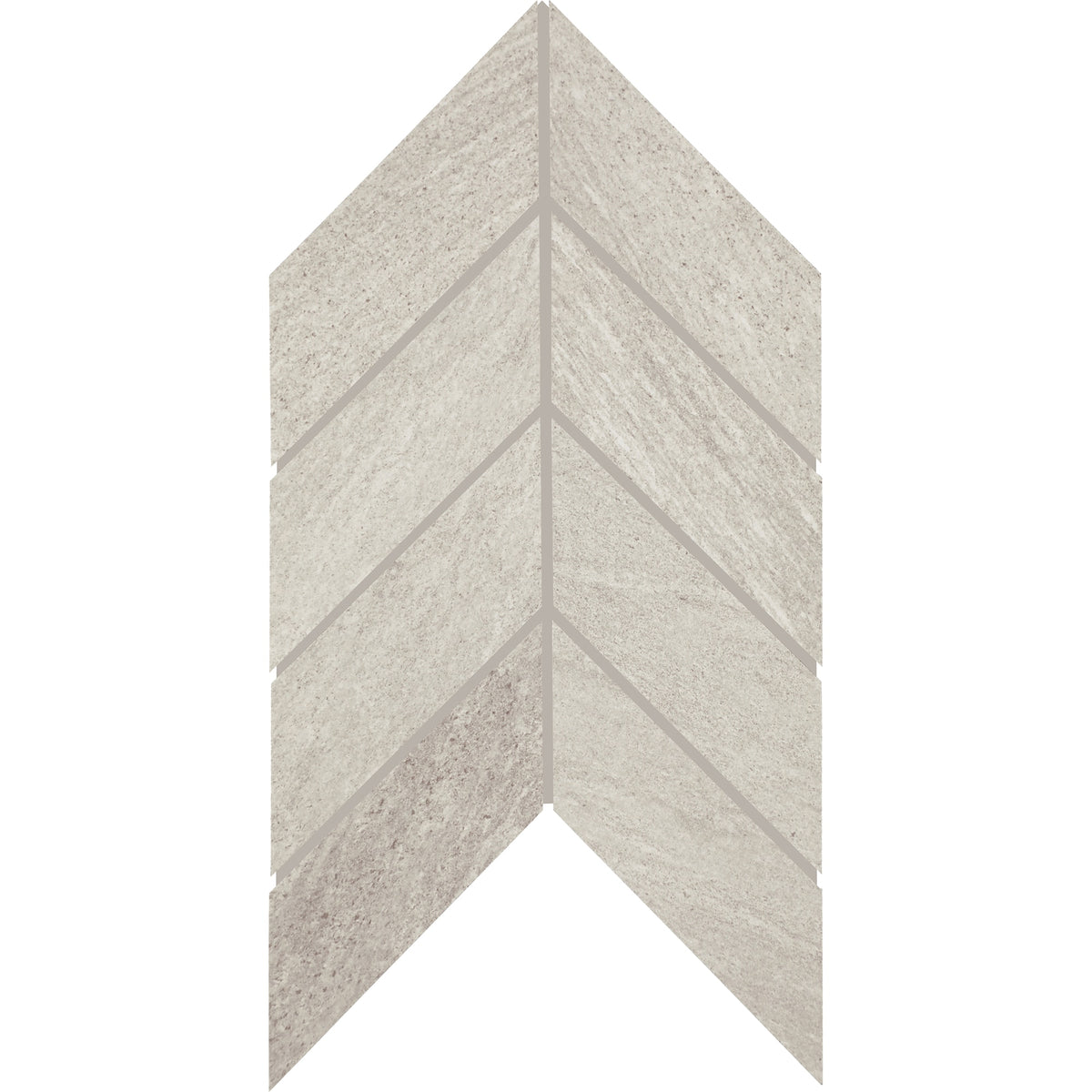 American Olean Montesano Greige Chevron 2x5 Matte Mosaic Tile