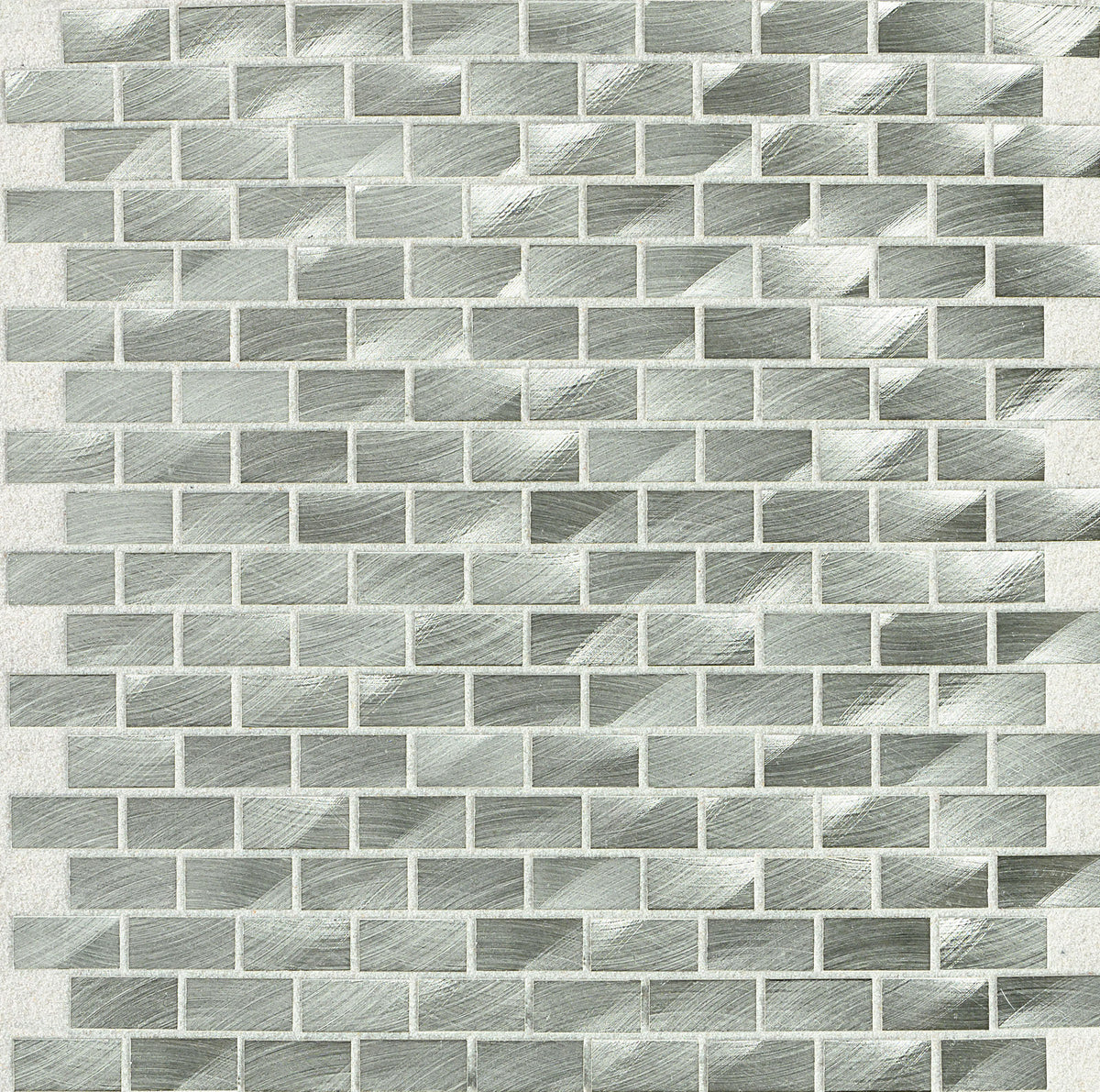 Daltile Structure Steel Brick Joint 1x2 Satin Mosaic Tile