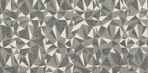 Daltile Fabric Art White Ash Prism Rectangle 12x24 Modern Kaleidoscope Matte Floor Tile