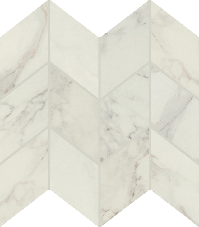 Daltile Famed Diamond Chevron 3x6 Microban Polished Mosaic Tile