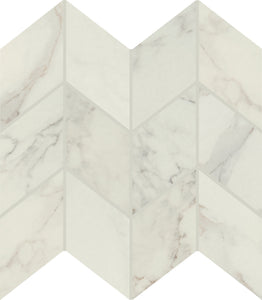 Daltile Famed Diamond Chevron 3x6 Microban Polished Mosaic Tile