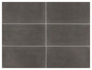 Marazzi Moroccan Concrete Charcoal Rectangle 12x24 Stepwise Matte Floor Tile