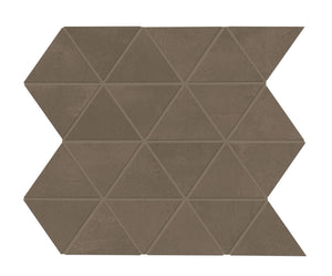 Daltile Chord Baritone Brown Triangle 3x3 Matte Mosaic Tile