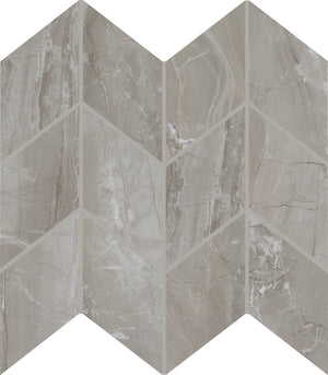 Daltile Famed Fortune Chevron 3x6 Microban Polished Mosaic Tile
