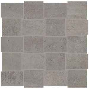 American Olean Union Industrial Gray Modern Weave 2x3 Matte Mosaic Tile