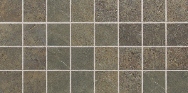 Daltile Continental Slate Brazilian Green Straight Joint 3x3 Matte Mosaic Tile
