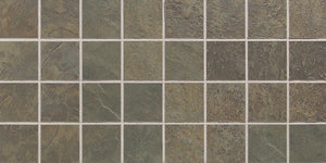 Daltile Continental Slate Brazilian Green Straight Joint 3x3 Matte Mosaic Tile