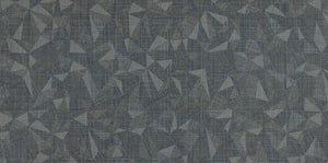 Daltile Fabric Art Midnight Steel Prism Rectangle 12x24 Modern Kaleidoscope Matte Floor Tile