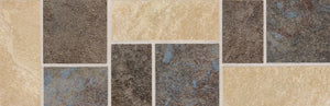 Daltile Continental Slate Gold/Blue/Brown Deco 4x12 Matte Floor Tile Deco