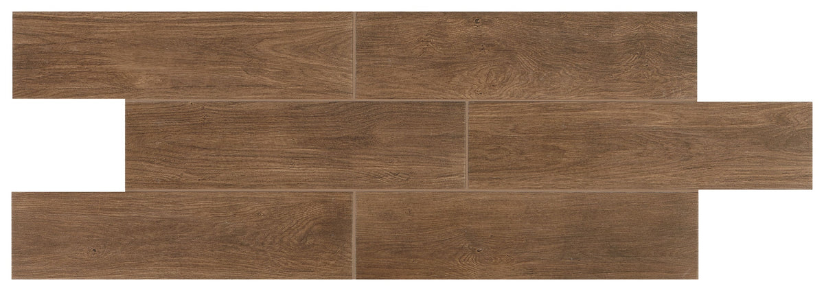 Daltile Willow Bend Dark Brown Plank 6x24 Matte Floor Tile