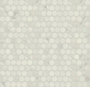 Daltile Famed Diamond Penny Rounds 3/4x3/4 Microban Matte Mosaic Tile