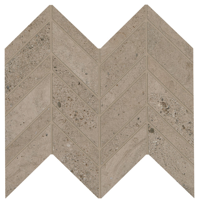 Marazzi Modern Formation Canyon Taupe Chevron Matte Mosaic Tile