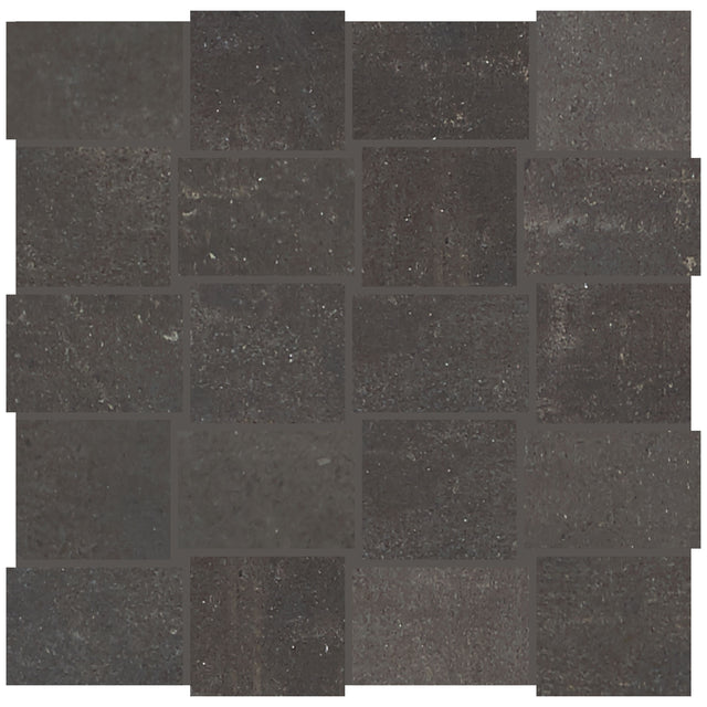 American Olean Union Black Nickel Modern Weave 2x3 Matte Mosaic Tile