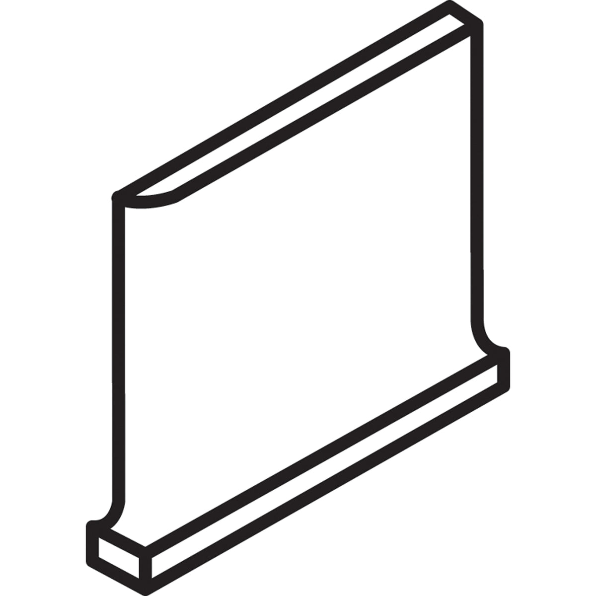 American Olean Color Story Wall Matte Balance SCR3361 Cove BC Right Matte Wall Tile Trim