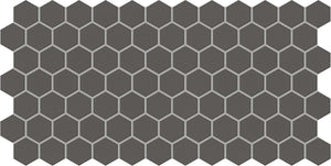 Daltile Keystones Black/Ebony Hexagon 2x2 Matte Mosaic Tile