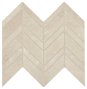 Marazzi Modern Formation Peak White Chevron Matte Mosaic Tile