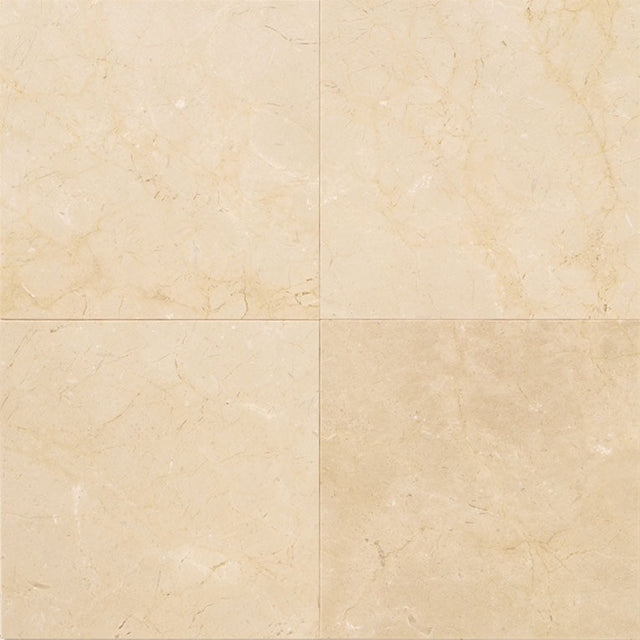 American Olean Marble Crema Marfil Elegance Rectangle 12x24 Honed Stone Tile