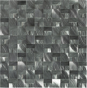 Daltile Structure Gunmetal 3D Block 1x1 Satin Mosaic Tile