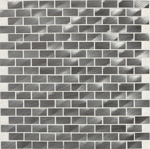 Daltile Structure Gunmetal Brick Joint 1/2x1 Satin Mosaic Tile
