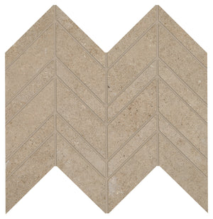 Marazzi Modern Formation Overland Beige Chevron Matte Mosaic Tile