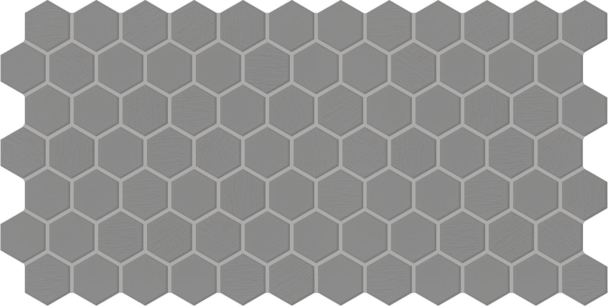 Daltile Keystones Suede Gray Hexagon 1 Matte Mosaic Tile