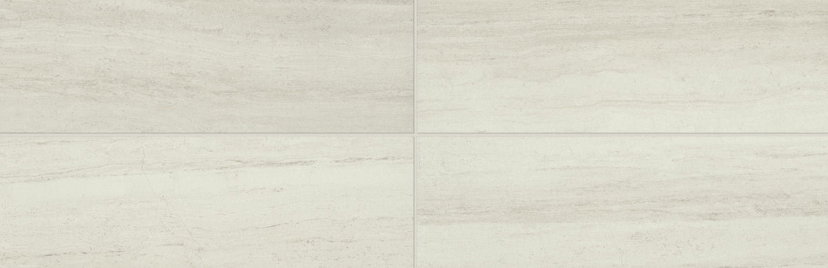 Daltile Articulo Editorial White Rectangle 12x24 Polished Floor Tile