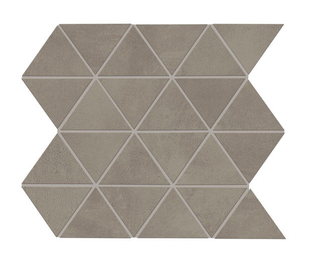 Daltile Chord Forte Grey Triangle 3x3 Matte Mosaic Tile