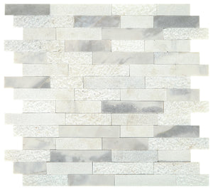 Daltile Minute Mosaix Stormy Mist Random Linear Straight Edge Mix Mosaic Natural Stone Tile